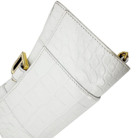 Balenciaga Hourglass Leather Wallet On Chain Bag Off White - Picture 9 of 16